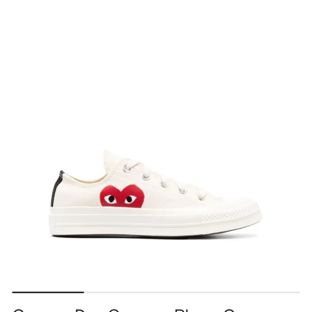 Comme des Garcons White and Red Sneakers - Picture 2 of 12